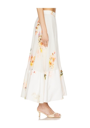 HEMANT AND NANDITA Midi Skirt in Ivory. Size M. Also in L, XL.