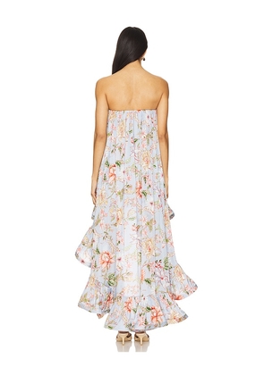 HEMANT AND NANDITA X Revolve High Low Long Dress in Blue. Size XL. Also in M.