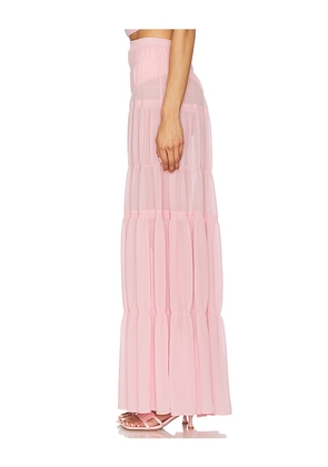 Camila Coelho Yara Maxi Skirt in Pink. Size M. Also in S, XS.