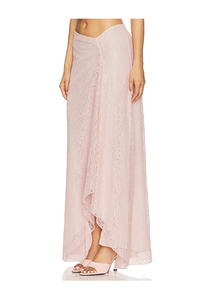 Camila Coelho Roland Maxi Skirt in Pink. Size XS. Also in S.