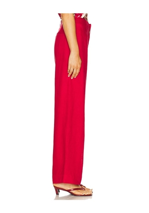 CAMI NYC Iracemi High Rise Pant in Red. Size 00. Also in 0, 4.