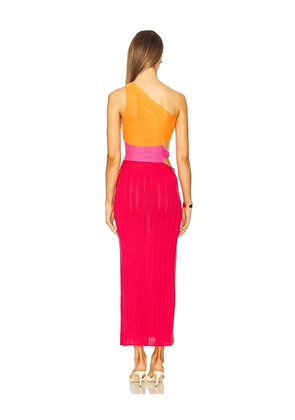 Capittana Lauren Sunset Dress in Red. Size XL. Also in XS/S, M/L.