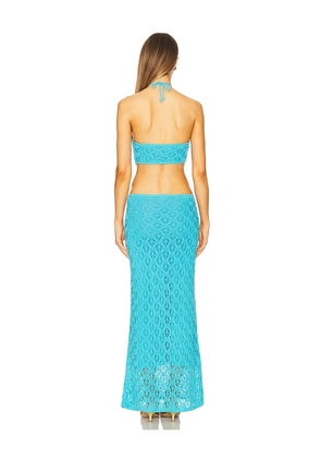 Capittana Lucinda Flower Dress in Blue. Size XL. Also in M/L.