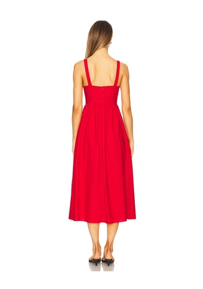 ASTR the Label Structured Linen Dress in Red. Size S. Also in L, M, XS.