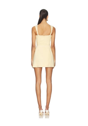 Amanda Uprichard Baylee Romper in Lemon. Size L. Also in M, S, XL, XS.