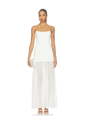 Amanda Uprichard Christy Maxi Dress in Ivory. Size L. Also in M, S, XL, XS.
