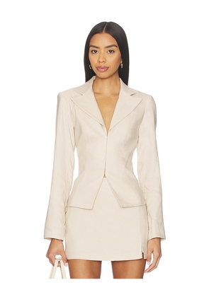 Amanda Uprichard Alana Jacket in Neutral. Size L. Also in M, S, XL, XS.