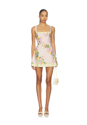 Amanda Uprichard Judie Romper in Blush. Size L. Also in M, S, XL, XS.