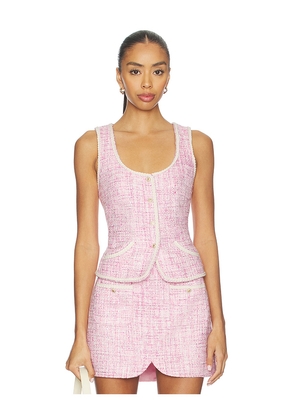 Amanda Uprichard Caligari Vest in Pink. Size L. Also in M, S, XL, XS.