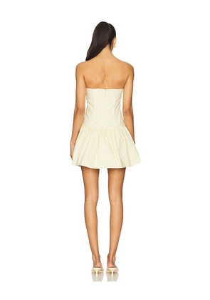 Camila Coelho Emmie Mini Dress in Lemon. Size M. Also in XS, S.