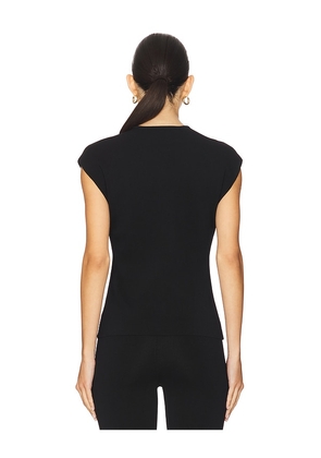 EAVES Janith Sleeveless Cardigan in Black. Size M. Also in L.