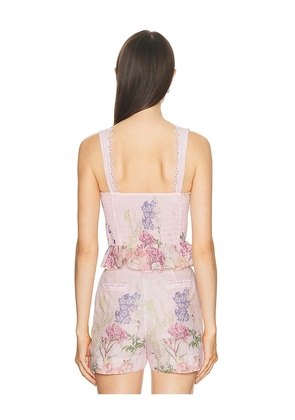 Charo Ruiz Ibiza Floret Top in Pink. Size L. Also in S, M, XL.