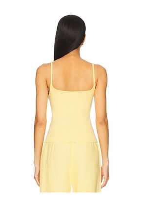 DONNI. The Rib Spaghetti Tank in Lemon. Size S. Also in M.