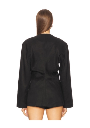 EAVES Iyla Shirt Blazer in Black. Size S. Also in M, XL, XS.