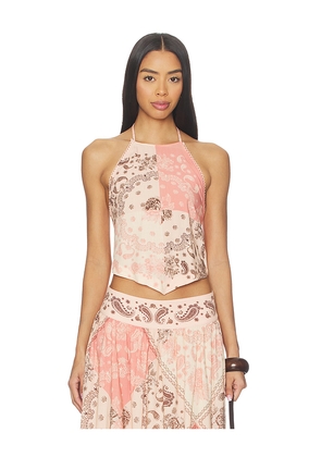 Agua Bendita x REVOLVE X Revolve Vall Crop Top in Pink. Size L. Also in M, S, XL, XS.