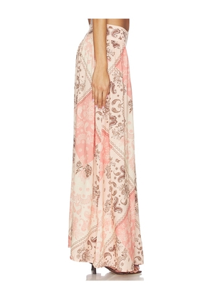 Agua Bendita x REVOLVE X Revolve Tropic Maxi Skirt in Pink. Size L. Also in S.