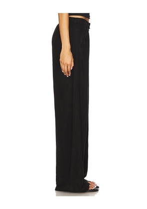 EB Denim Eddie Bowed Linen Pant in Black. Size XS. Also in S.