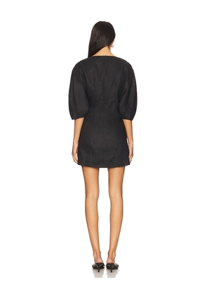 Camila Coelho Lino Mini Dress in Black. Size S. Also in XXS, XS.