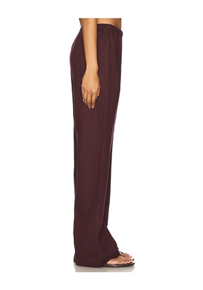 Enza Costa x REVOLVE Everywhere Pants in Wine. Size 1. Also in 0, 2, 3, 4.