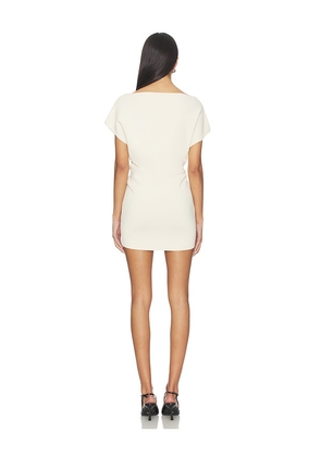 EAVES Rebecca Mini Dress in Cream. Size M. Also in L, S, XL, XS.