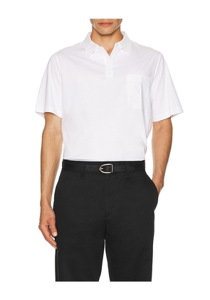 Cuts Interlock Polo in White. Size S. Also in M, L.
