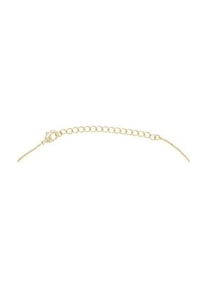 By Adina Eden Pave Outlined Four Leaf Clover Necklace in Metallic Gold.
