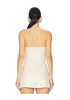 ALL THE WAYS Darcie Strapless Top in Cream. Size S. Also in XS.