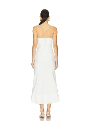 Camila Coelho Cari Midi Dress in Ivory. Size M. Also in XS, XXS, S, L, XL.