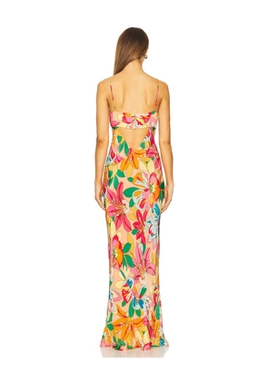 Amanda Uprichard Janeiro Maxi Dress in Peach,Pink. Size M. Also in S, XS.