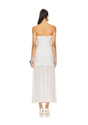 Bardot Solana Mesh Maxi Dress in White. Size 12. Also in 8, 10.