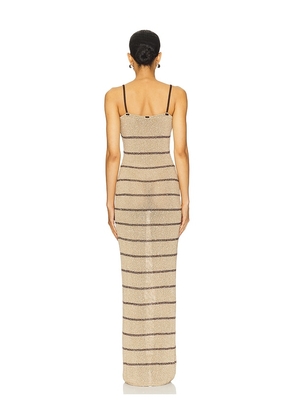 ASTA RESORT Celeste Maxi Dress in Beige. Size M. Also in L, XL.