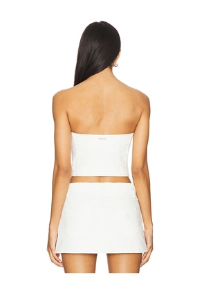 Abrand Angel Bustier Top in White. Size M. Also in S, L, XL.