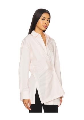 EAVES Lo Reworked Shirt in Blush. Size S. Also in XS.