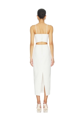 Bardot Martini Midi Dress in White. Size 10. Also in 6, 8.