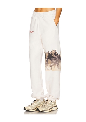 Darlin Wild Sweatpant in Cream. Size XL. Also in S.