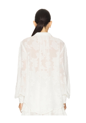 HEMANT AND NANDITA x REVOLVE Boho Shirt in White. Size M. Also in L.