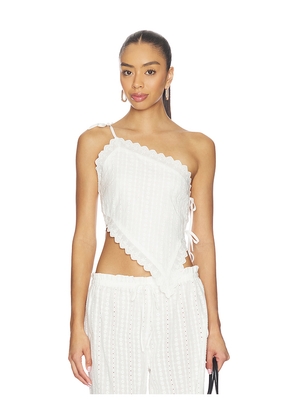 ELCE Fiora Tie Top in White. Size L. Also in M, S, XS.