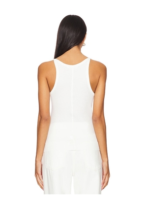 Eterne Rib Tank Top in Ivory. Size S. Also in M, L.