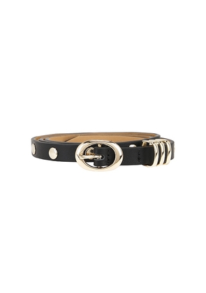Ettika Classic Studded Skinny Belt in Black. Size XL. Also in XS, L.