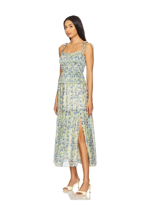 ASTR the Label Ethelind Dress in Blue,Yellow. Size M. Also in XS, S, L.
