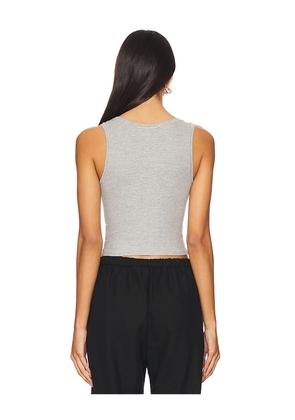 Eterne Square Neck Tank Top in Grey. Size XL. Also in L.
