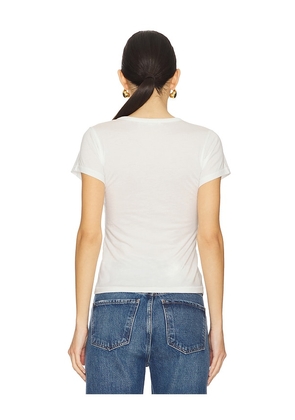 Eterne Fitted Crewneck Short Sleeve T-Shirt in White. Size XL. Also in S.