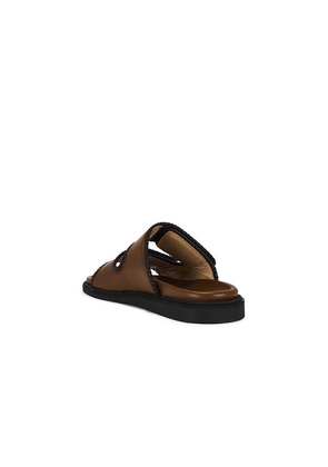 Dear Frances Braided Slide in Brown. Size 38. Also in 39.