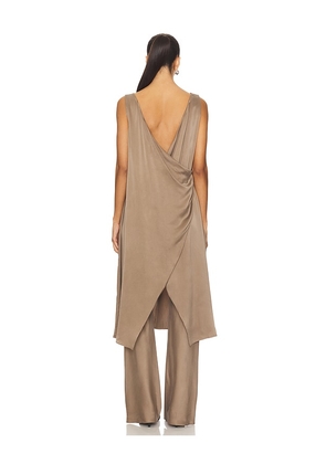 EAVES Nico Silk Tunic in Grey. Size M. Also in L, S, XL, XS.