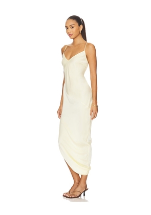 EAVES Nico Silk Maxi Dress in Yellow. Size M. Also in L, S, XL, XS.