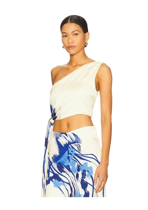 Eugenia Fernandez Sabaji Crop Top in Ivory. Size M. Also in S.