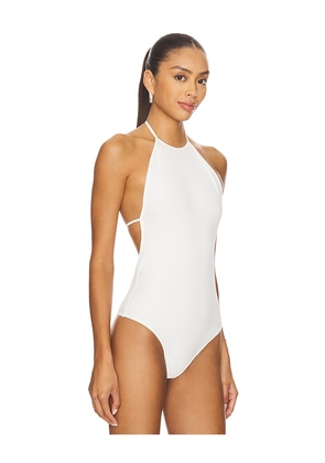 EAVES Rey Bodysuit in White. Size M. Also in L, XL.
