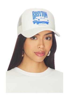 Brixton Sunday Cruising Club Netplus Trucker Hat in White.