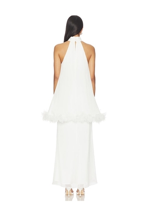 ELLIATT Poppy Layered Gown in White. Size L. Also in XS, M.