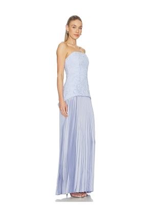 ELLIATT Lacy Strapless Gown in Blue. Size L. Also in S, XS, M, XL, XXL.